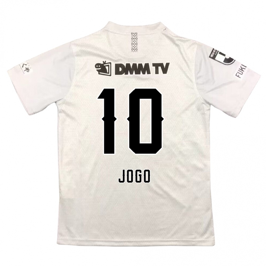 Women Football Hisashi Jogo #10 Gray Black Away Jersey 2024/25 T-Shirt Uk