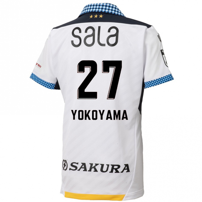 Women Football Kota Yokoyama #27 White Black Away Jersey 2024/25 T-Shirt Uk