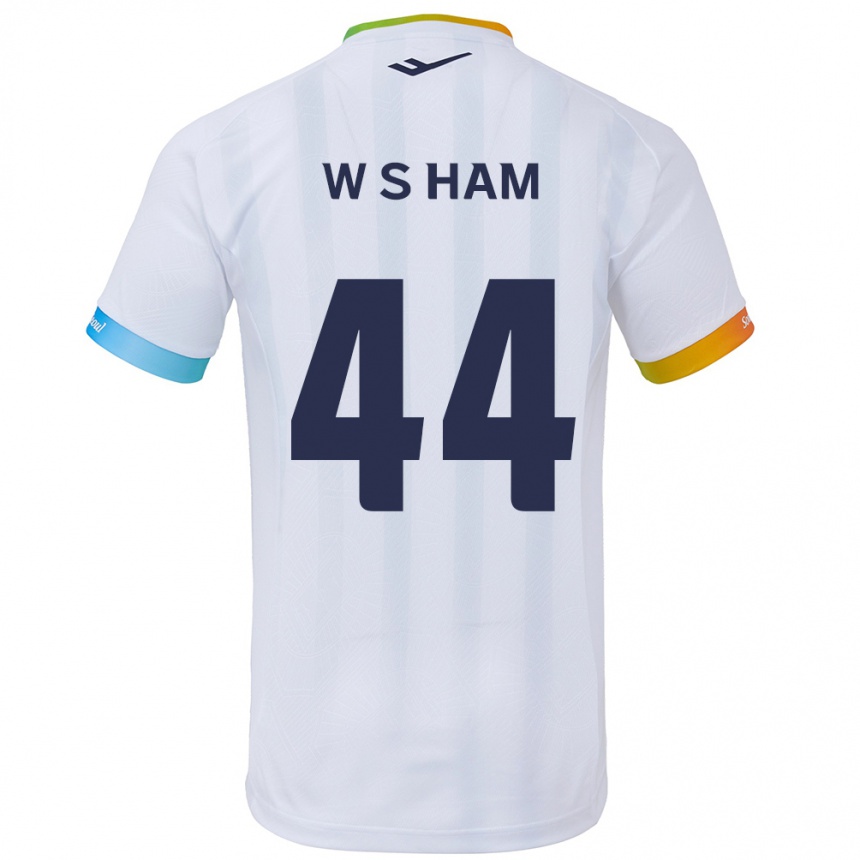 Women Football Sun-Woo Ham #44 White Blue Away Jersey 2024/25 T-Shirt Uk