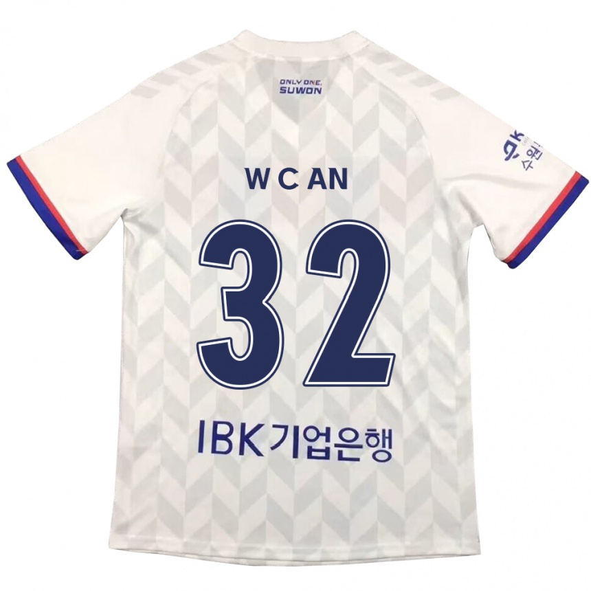 Women Football Chi-Woo An #32 White Blue Away Jersey 2024/25 T-Shirt Uk