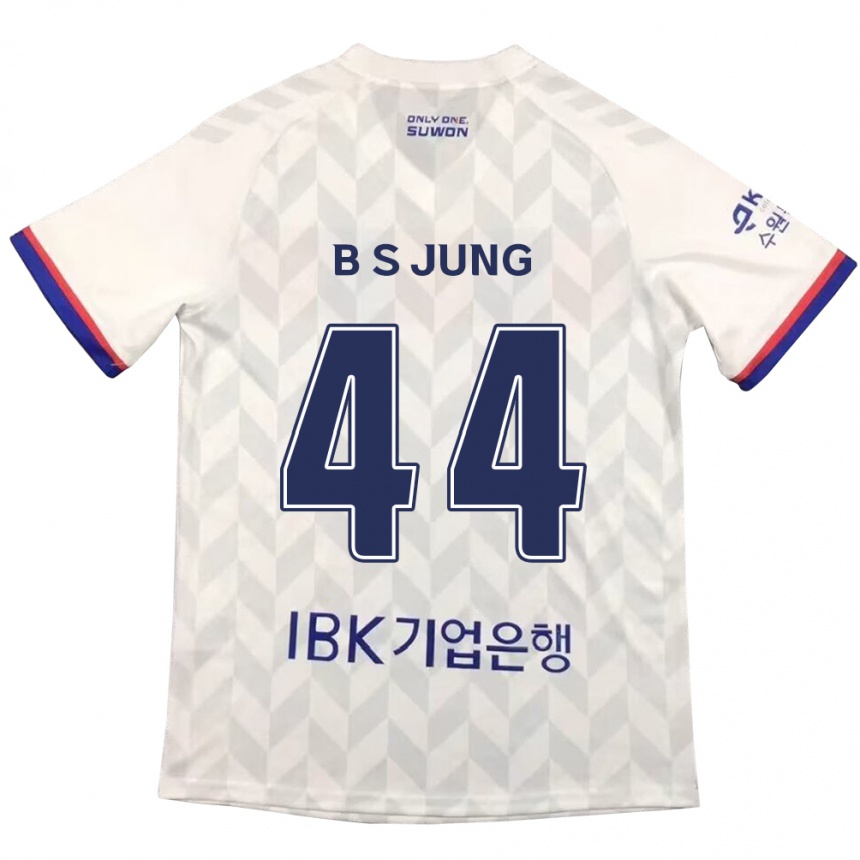 Women Football Seung-Bae Jung #44 White Blue Away Jersey 2024/25 T-Shirt Uk