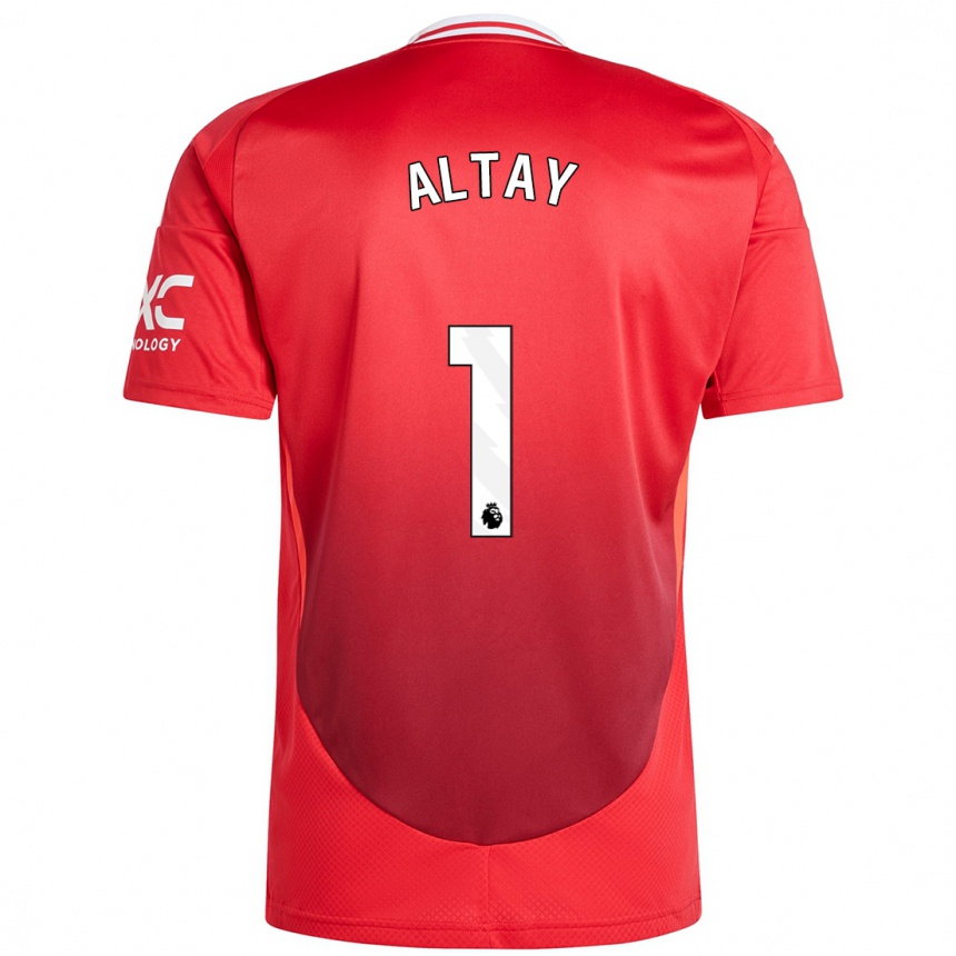 Kids Football Altay Bayindir #1 Bright Red Home Jersey 2024/25 T-Shirt Uk