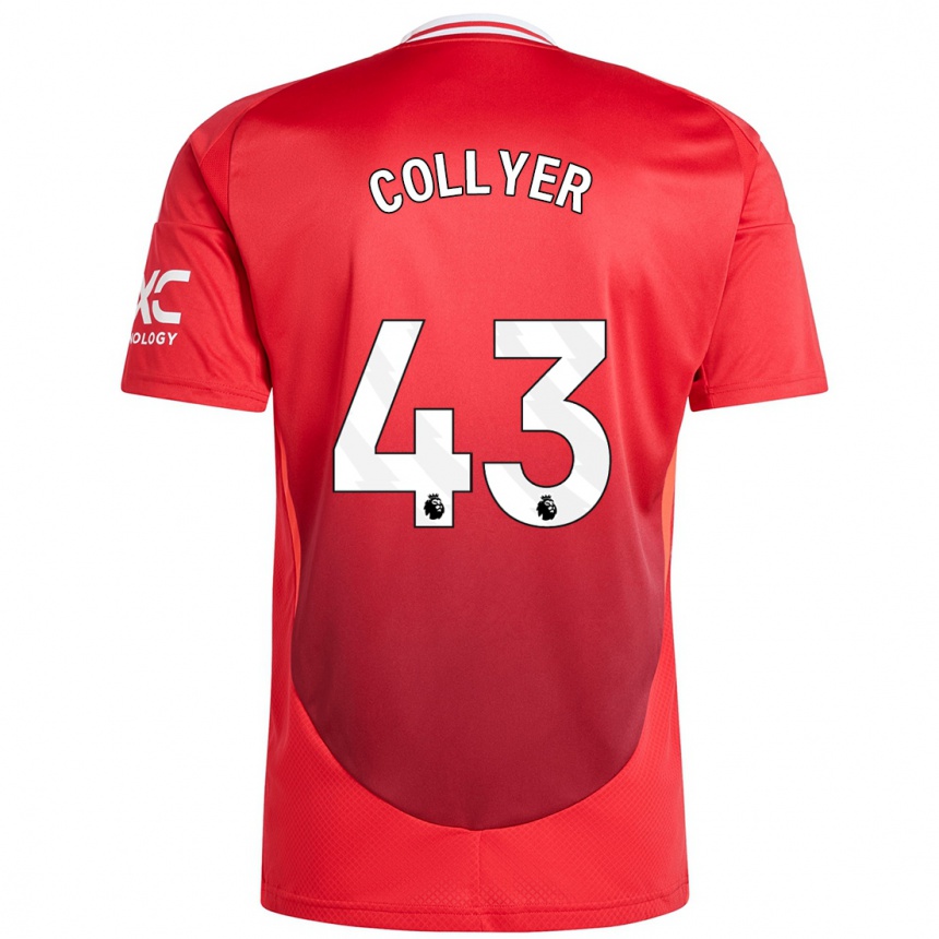 Kids Football Toby Collyer #43 Bright Red Home Jersey 2024/25 T-Shirt Uk