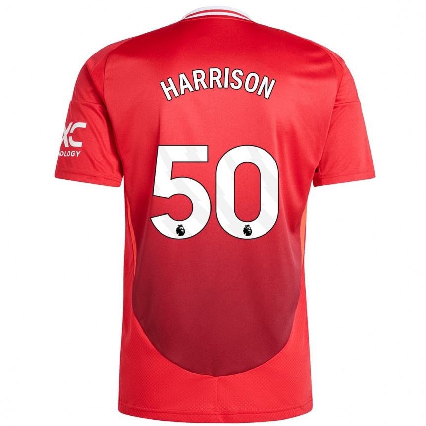 Kids Football Elyh Harrison #50 Bright Red Home Jersey 2024/25 T-Shirt Uk