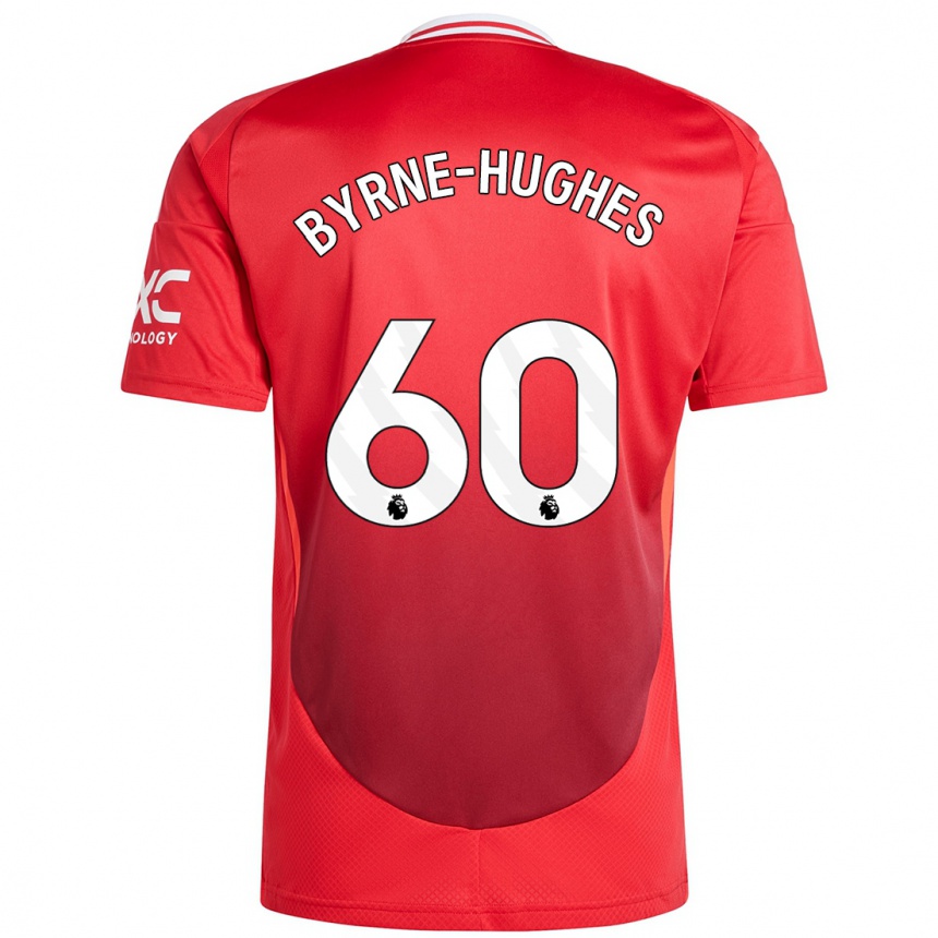 Kids Football Cameron Byrne-Hughes #60 Bright Red Home Jersey 2024/25 T-Shirt Uk