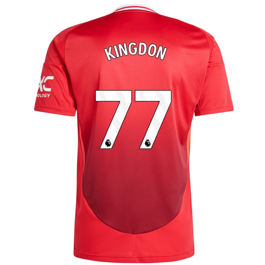 Kids Football Jack Kingdon #77 Bright Red Home Jersey 2024/25 T-Shirt Uk