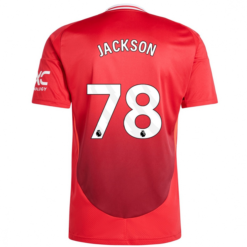 Kids Football Louis Jackson #78 Bright Red Home Jersey 2024/25 T-Shirt Uk