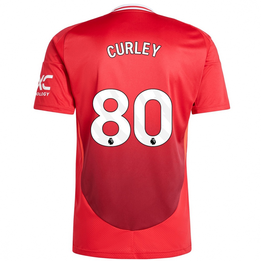 Kids Football Ruben Curley #80 Bright Red Home Jersey 2024/25 T-Shirt Uk