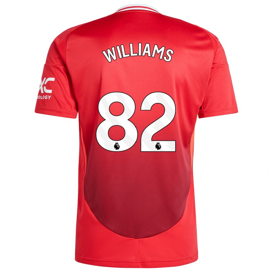 Kids Football Ethan Williams #82 Bright Red Home Jersey 2024/25 T-Shirt Uk