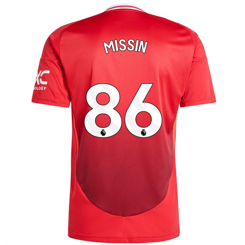 Kids Football Ashton Missin #86 Bright Red Home Jersey 2024/25 T-Shirt Uk