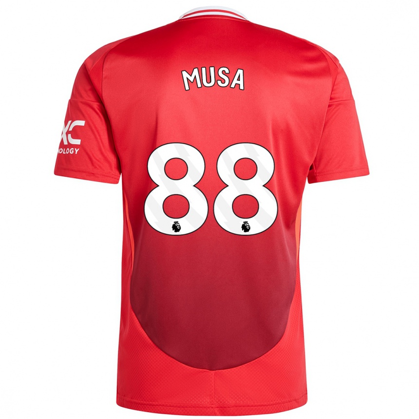 Kids Football Victor Musa #88 Bright Red Home Jersey 2024/25 T-Shirt Uk