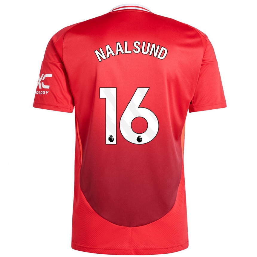 Kids Football Lisa Naalsund #16 Bright Red Home Jersey 2024/25 T-Shirt Uk