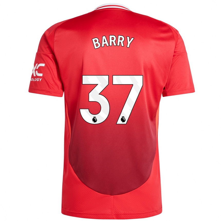 Kids Football Keira Barry #37 Bright Red Home Jersey 2024/25 T-Shirt Uk