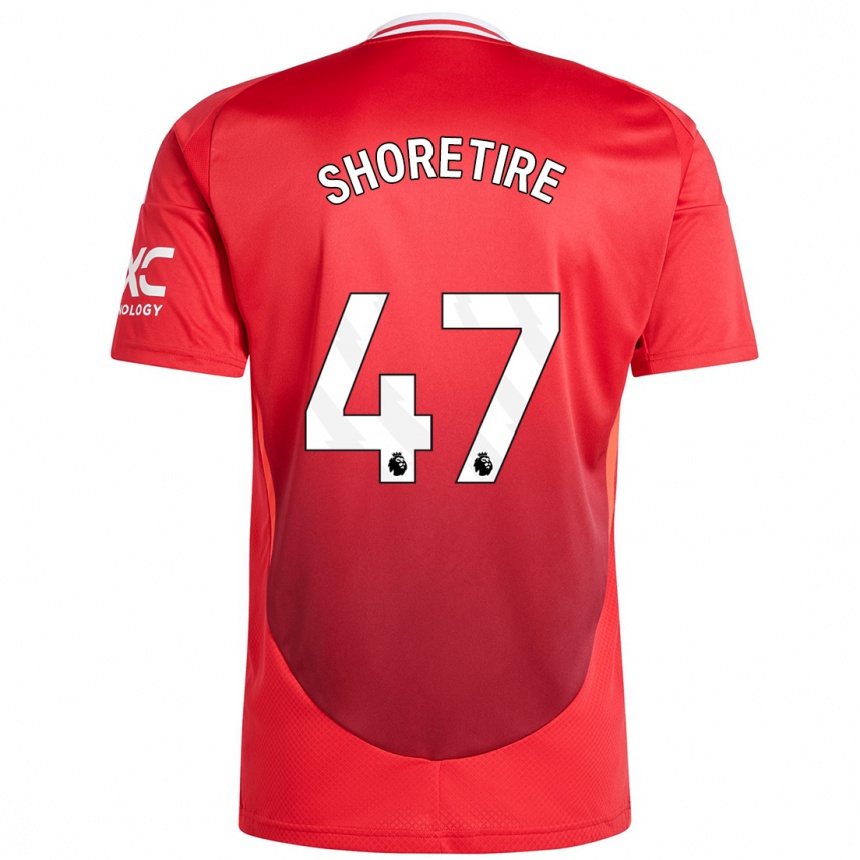 Kids Football Shola Shoretire #47 Bright Red Home Jersey 2024/25 T-Shirt Uk