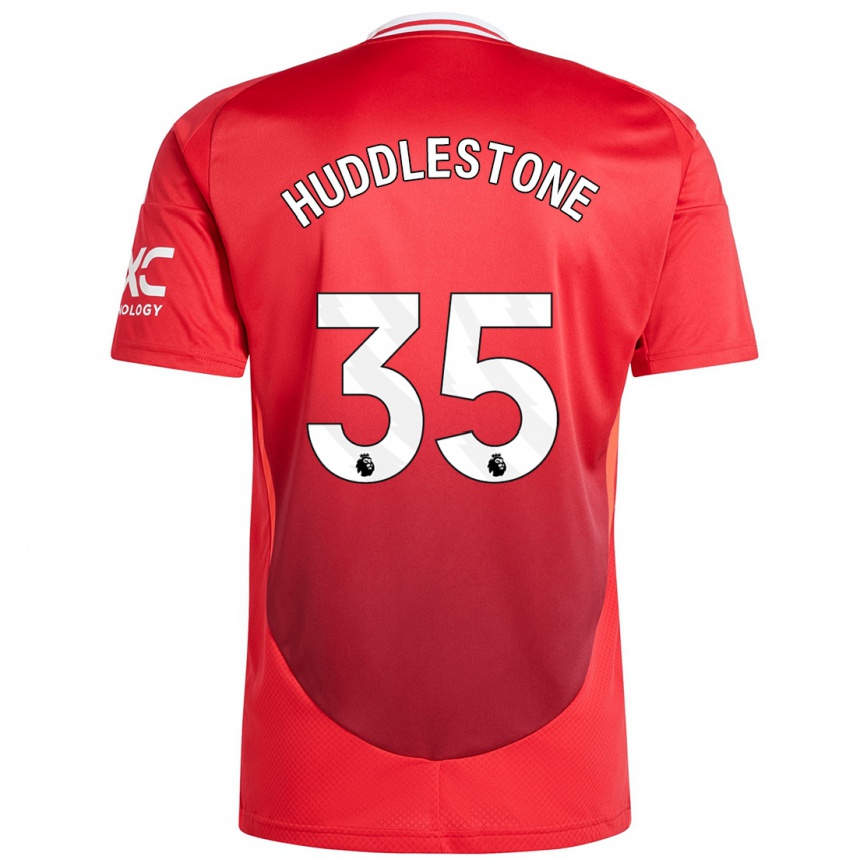 Kids Football Tom Huddlestone #35 Bright Red Home Jersey 2024/25 T-Shirt Uk