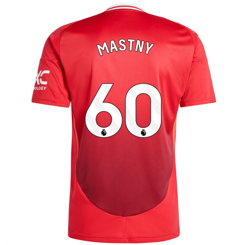 Kids Football Ondrej Mastny #60 Bright Red Home Jersey 2024/25 T-Shirt Uk