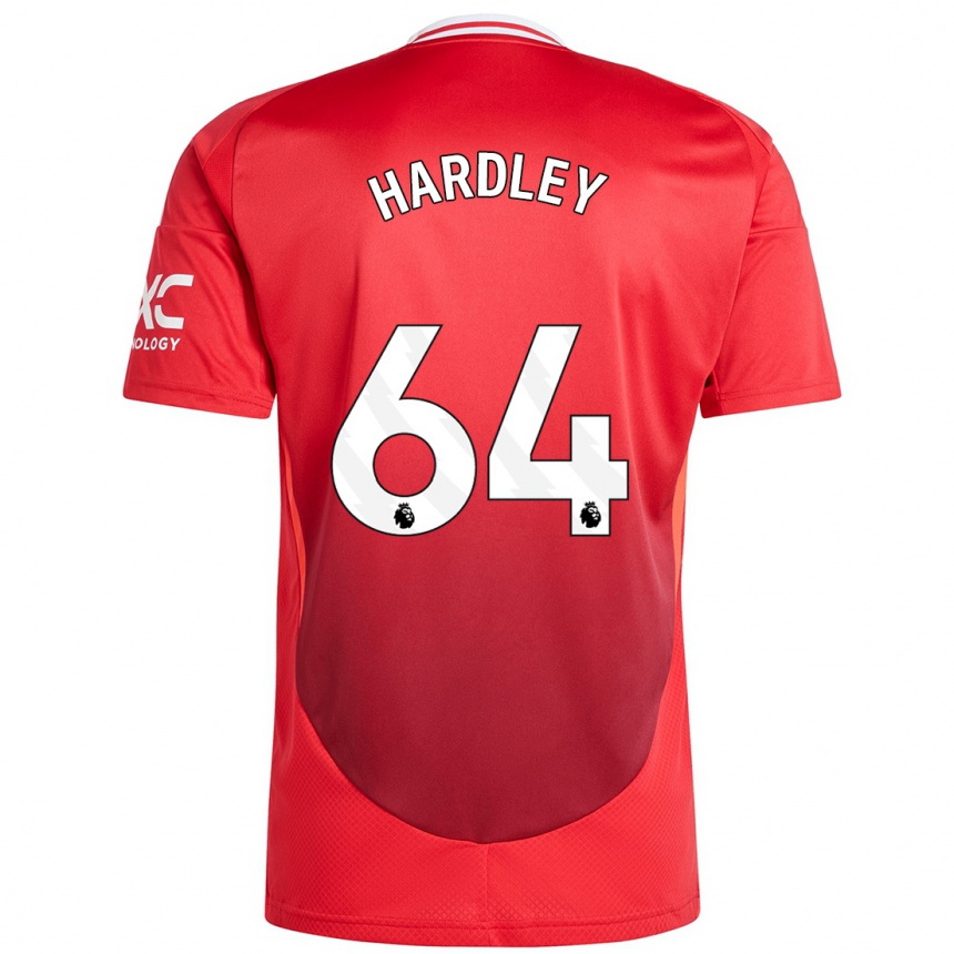 Kids Football Bjorn Hardley #64 Bright Red Home Jersey 2024/25 T-Shirt Uk