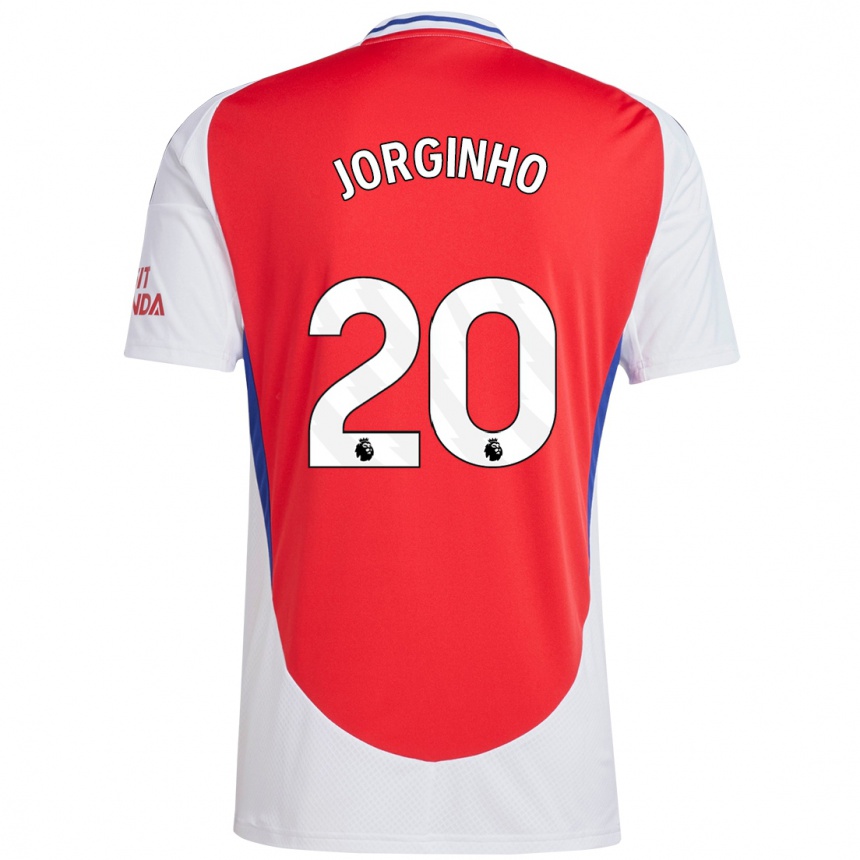 Kids Football Jorginho #20 Red White Home Jersey 2024/25 T-Shirt Uk