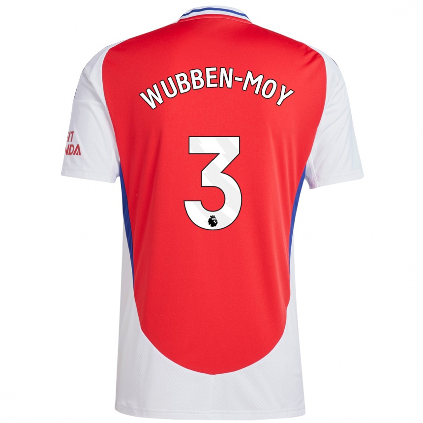 Kids Football Lotte Wubben-Moy #3 Red White Home Jersey 2024/25 T-Shirt Uk