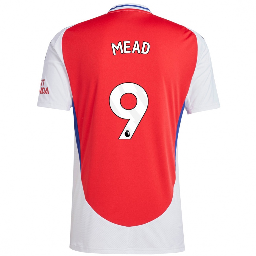 Kids Football Beth Mead #9 Red White Home Jersey 2024/25 T-Shirt Uk