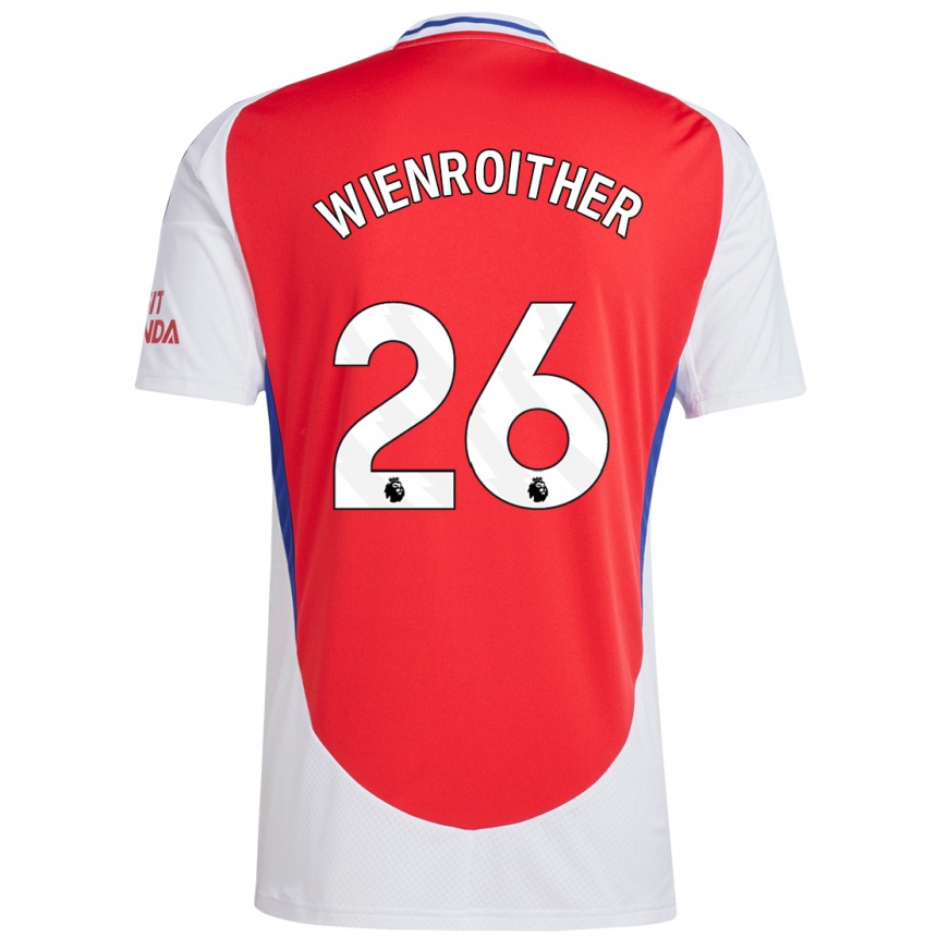 Kids Football Laura Wienroither #26 Red White Home Jersey 2024/25 T-Shirt Uk