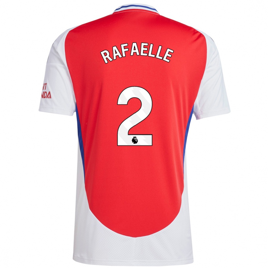 Kids Football Rafaelle Souza #2 Red White Home Jersey 2024/25 T-Shirt Uk