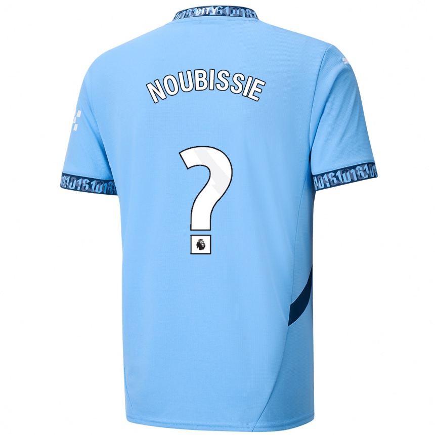 Kids Football Tyrese Noubissie #0 Navy Blue Home Jersey 2024/25 T-Shirt Uk