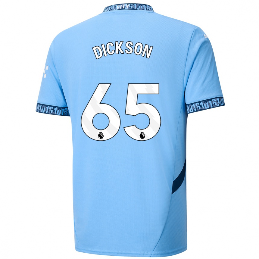 Kids Football Will Dickson #65 Navy Blue Home Jersey 2024/25 T-Shirt Uk