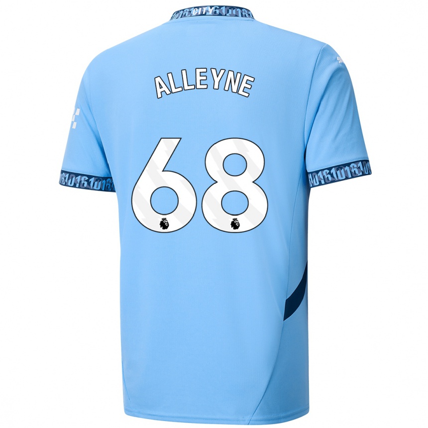 Kids Football Max Alleyne #68 Navy Blue Home Jersey 2024/25 T-Shirt Uk