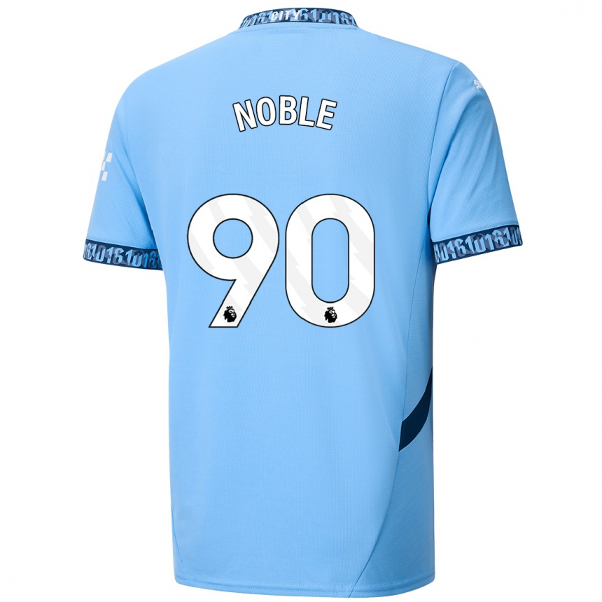 Kids Football Kian Noble #90 Navy Blue Home Jersey 2024/25 T-Shirt Uk