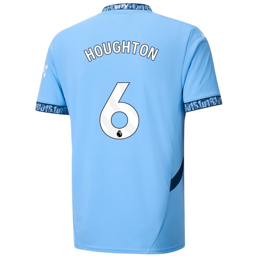 Kids Football Steph Houghton #6 Navy Blue Home Jersey 2024/25 T-Shirt Uk