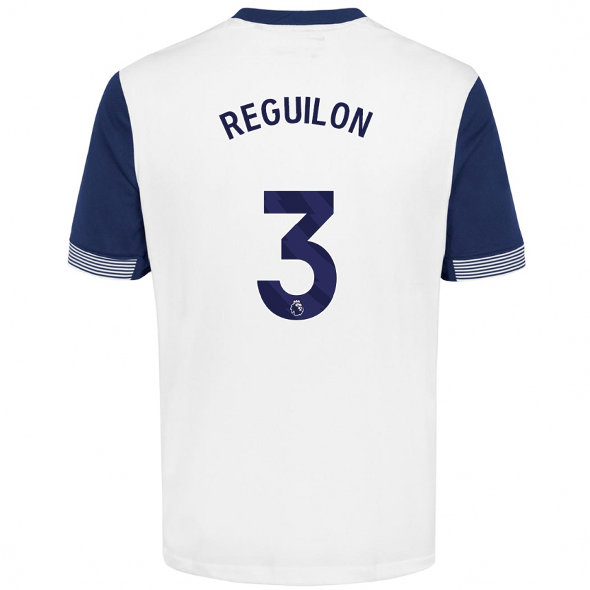 Kids Football Sergio Reguilon #3 White Blue Home Jersey 2024/25 T-Shirt Uk