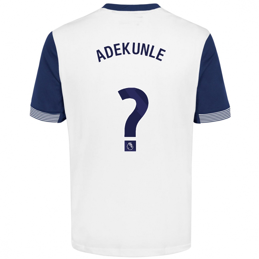 Kids Football Timileyin Adekunle #0 White Blue Home Jersey 2024/25 T-Shirt Uk