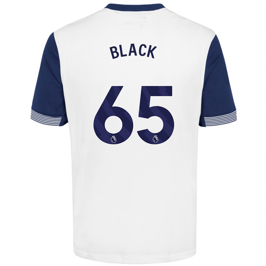 Kids Football Leo Black #65 White Blue Home Jersey 2024/25 T-Shirt Uk