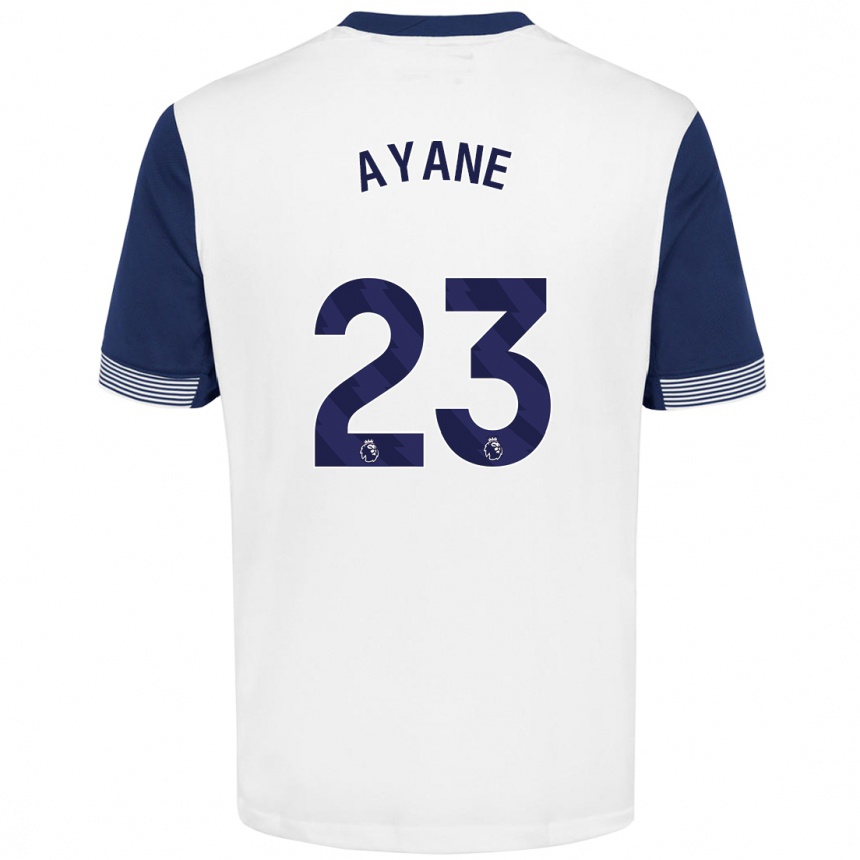 Kids Football Rosella Ayane #23 White Blue Home Jersey 2024/25 T-Shirt Uk