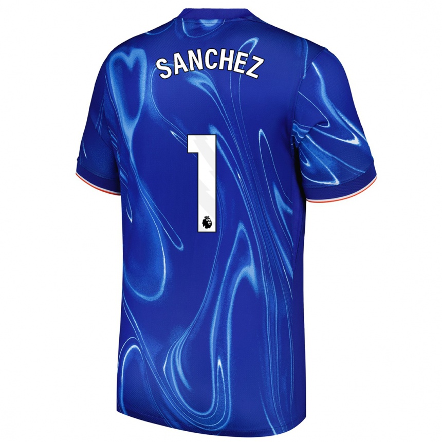 Kids Football Robert Sánchez #1 Blue White Home Jersey 2024/25 T-Shirt Uk