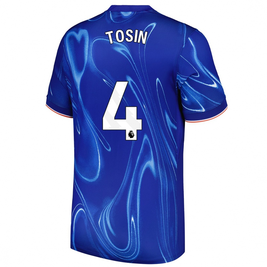 Kids Football Tosin Adarabioyo #4 Blue White Home Jersey 2024/25 T-Shirt Uk