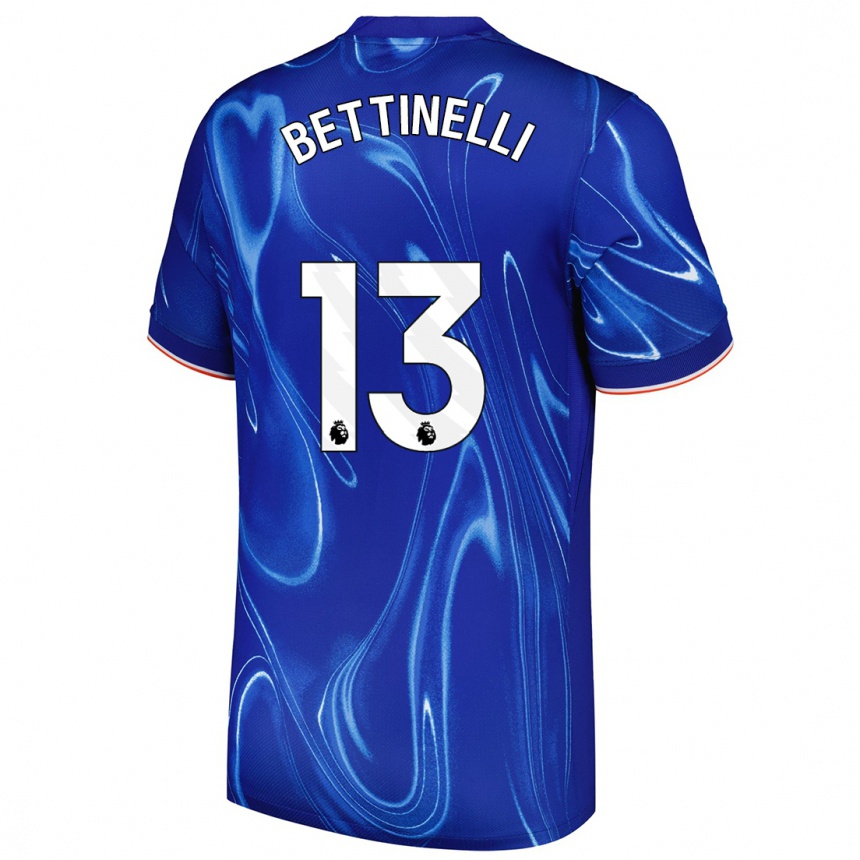 Kids Football Marcus Bettinelli #13 Blue White Home Jersey 2024/25 T-Shirt Uk