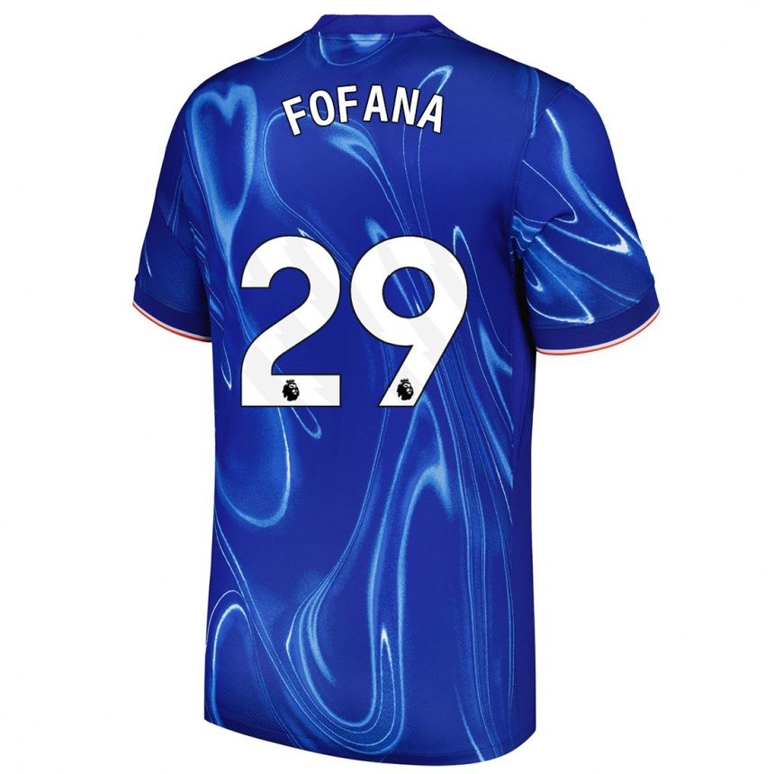 Kids Football Wesley Fofana #29 Blue White Home Jersey 2024/25 T-Shirt Uk