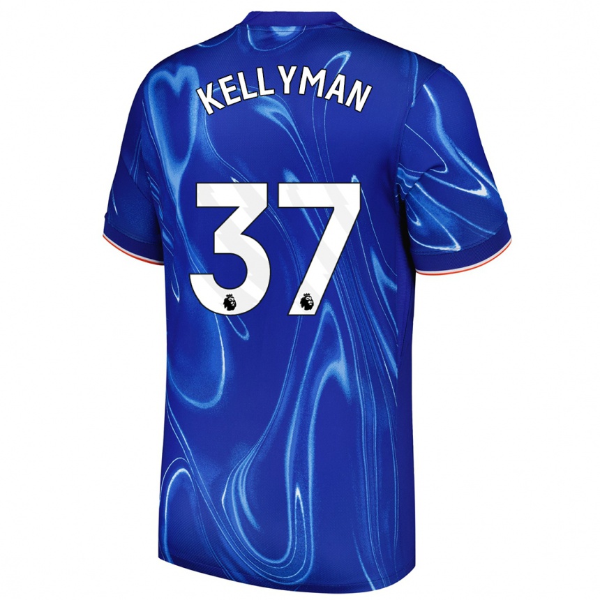 Kids Football Omari Kellyman #37 Blue White Home Jersey 2024/25 T-Shirt Uk