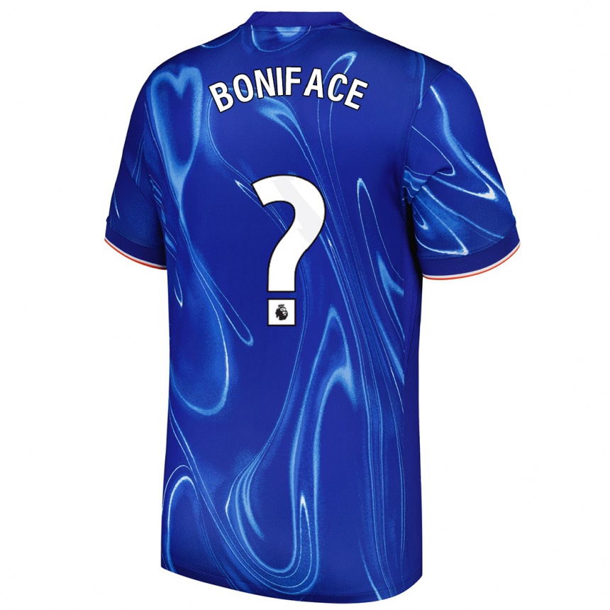 Kids Football Somto Boniface #0 Blue White Home Jersey 2024/25 T-Shirt Uk