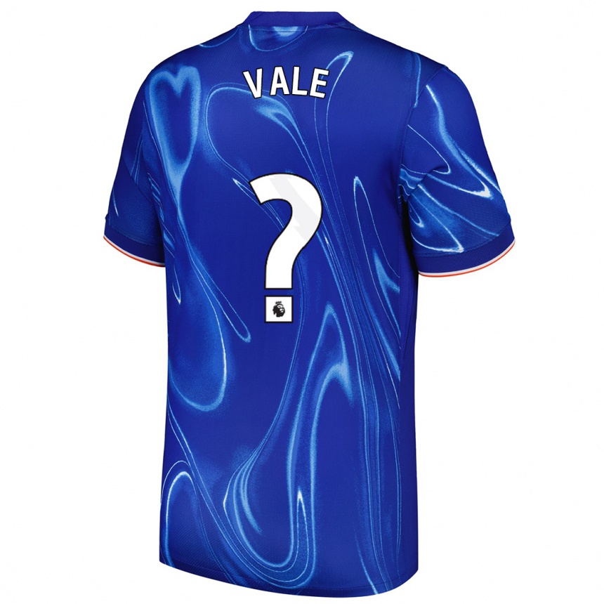 Kids Football Harvey Vale #0 Blue White Home Jersey 2024/25 T-Shirt Uk