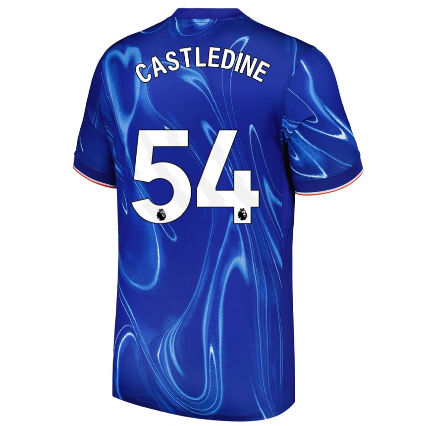 Kids Football Leo Castledine #54 Blue White Home Jersey 2024/25 T-Shirt Uk