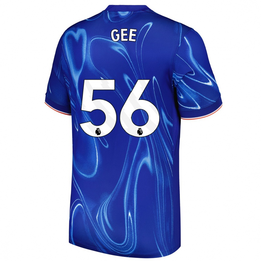 Kids Football Billy Gee #56 Blue White Home Jersey 2024/25 T-Shirt Uk