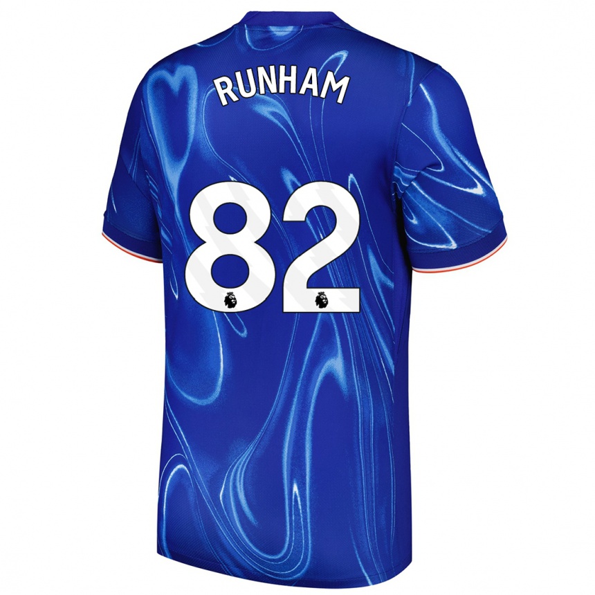 Kids Football Frankie Runham #82 Blue White Home Jersey 2024/25 T-Shirt Uk