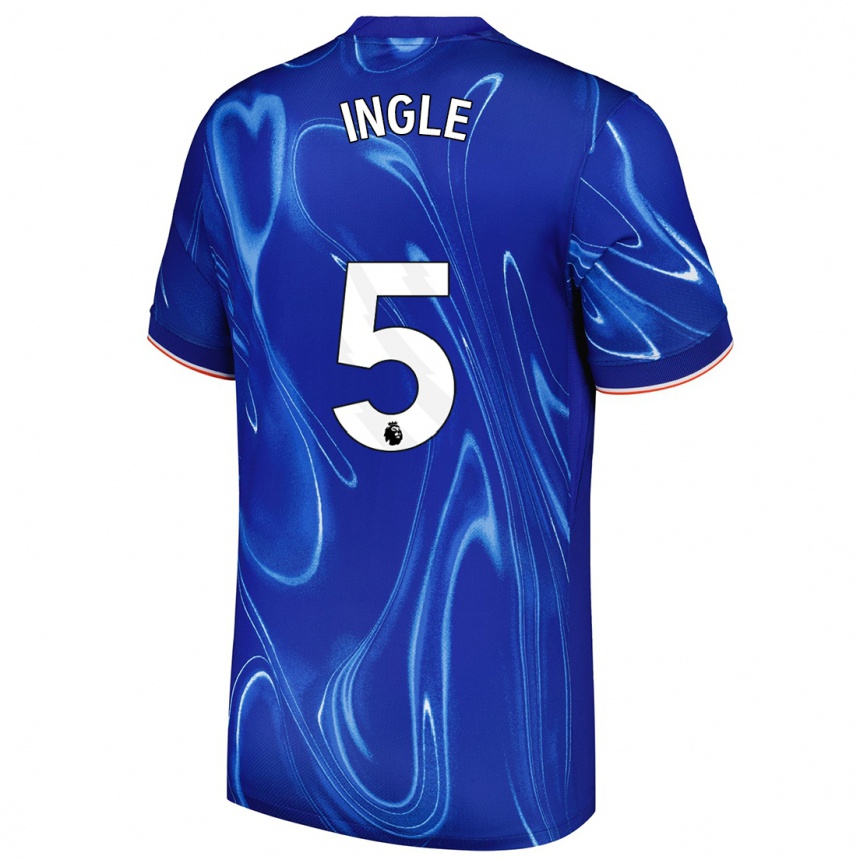 Kids Football Sophie Ingle #5 Blue White Home Jersey 2024/25 T-Shirt Uk