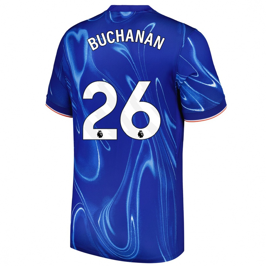 Kids Football Kadeisha Buchanan #26 Blue White Home Jersey 2024/25 T-Shirt Uk