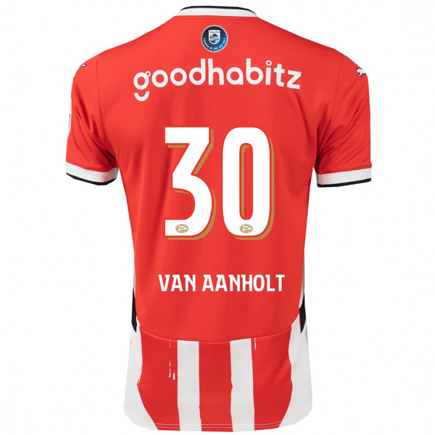 Kids Football Patrick Van Aanholt #30 Red White Home Jersey 2024/25 T-Shirt Uk