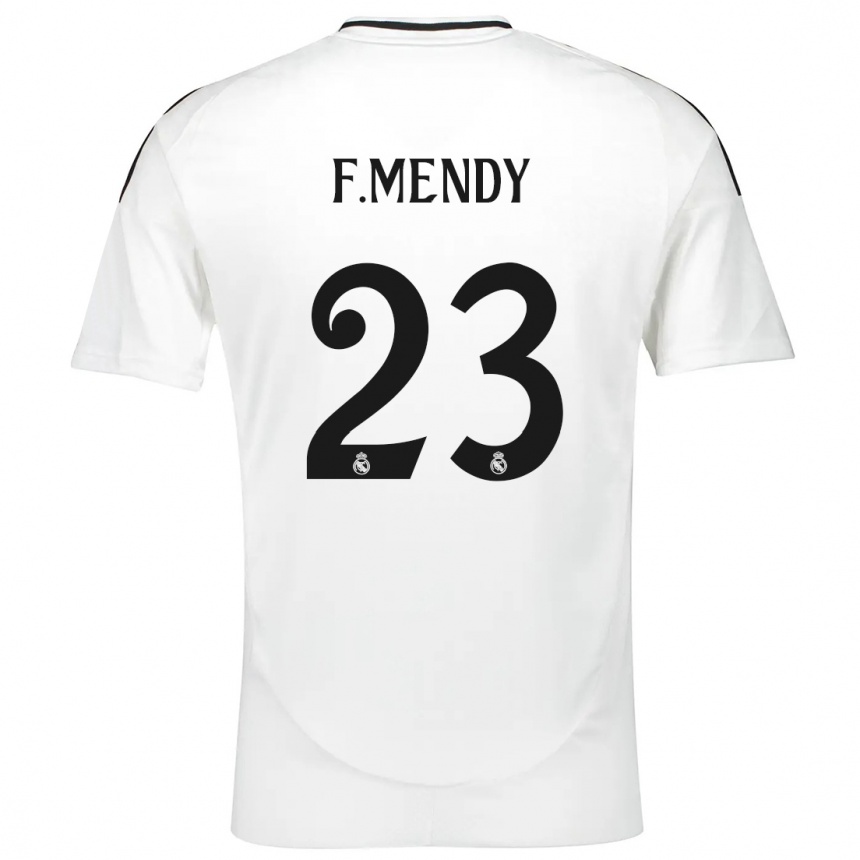 Kids Football Ferland Mendy #23 White Home Jersey 2024/25 T-Shirt Uk