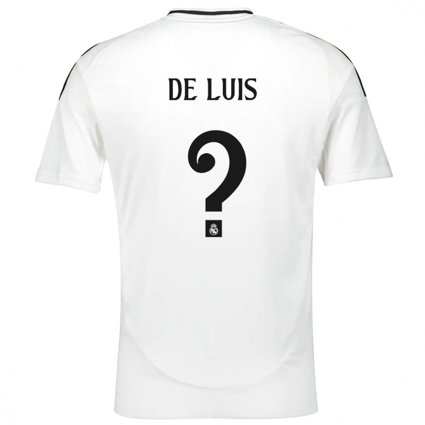 Kids Football Mario De Luis #0 White Home Jersey 2024/25 T-Shirt Uk